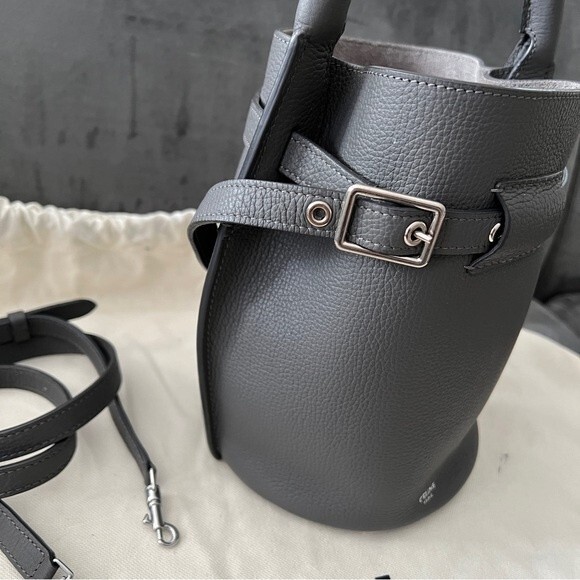 Celine Big Bag Nano Bucket Grey Grained Calfskin - Picture 3 of 16